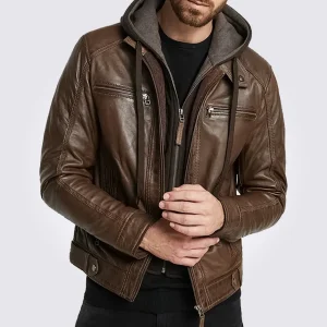 Eric Brown Hooded Rider Jacket – Dual-Layer Urban Armor