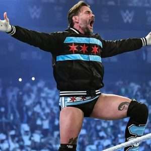 WWE Night Of Champions CM Punk Bomber Jacket with ribbed cuffs, front zip, and wrestling-inspired design