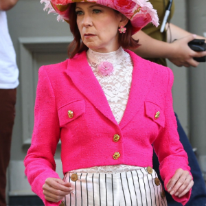 Carrie Preston Pink Cropped Blazer