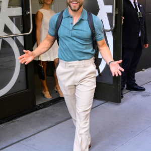 Derek Hough NYC 2025 Blue Polo Shirt