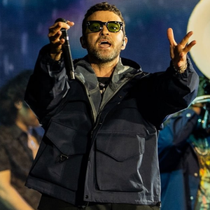 Justin Timberlake Dark Navy Blue Hooded Puffer Jacket