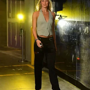 Sophie Cunningham Indiana Fever v Los Angeles Sparks Vest featuring team colors and athletic design