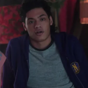 Wednesday S02 Bruno Purple Hoodie in soft and comfortable fabric