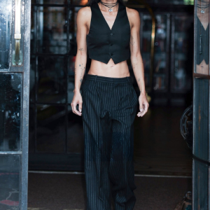 Zoe Kravitz East Village August 11, 2025 New York City Black Vest