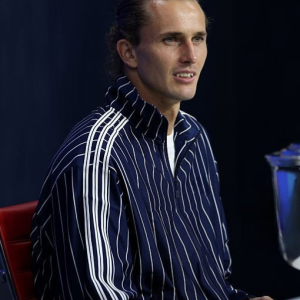 Alexander Zverev 2026 US Open Track Jacket showcasing a sleek athletic silhouette, practical zip-up design, and distinctive US Open styling.