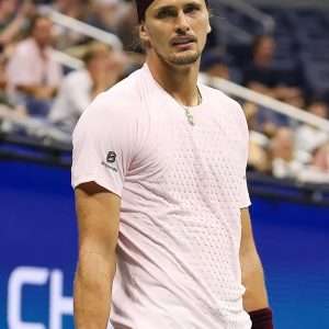 Alexander Zverev 2026 US Open Day 5 Pink T-Shirt