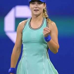 Anna Kalinskaya 2026 US Open Light Blue Dress