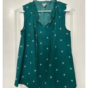 The Librarians S04 Lindy Booth Green Sleeveless Top elegant green women’s apparel