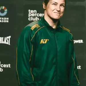 Croke Park Conference Katie Taylor Green Jacket stylish sports-inspired outerwear