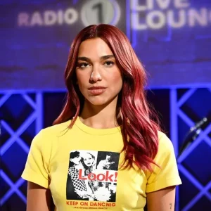 Dua Lipa Radio 1 Live Lounge T-Shirt front view with stylish graphic design