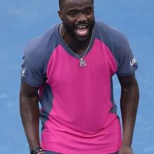 Frances Tiafoe 2026 Grey and Pink  T-Shirt