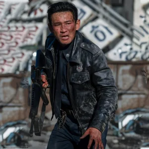 Hope 2026 Hwang Jung-min Leather Jacket featuring a sleek leather design inspired by Hwang Jung-min’s movie style