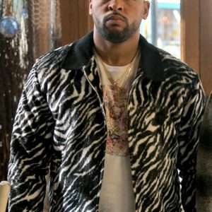 Kola Bokinni Ted Lasso S04 Black & White Zebra Print Jacket