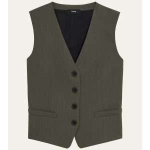 NCIS Origins S01 Mariel Molino Olive Vest trendy olive green casual apparel design