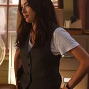 NCIS Origins S01 Mariel Molino Olive Vest stylish TV series inspired fashion outerwear