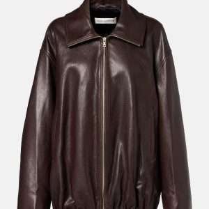 Real Housewives of NYC S16 Sai de Silva Leather Bomber Jacket trendy leather fashion design