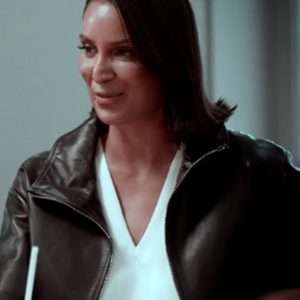 Real Housewives of NYC S16 Sai de Silva Leather Bomber Jacket stylish celebrity-inspired outerwear
