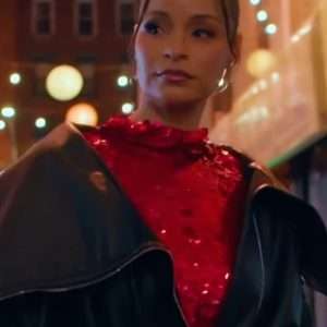 Real Housewives of NYC Sai de Silva Red Sequin Dress