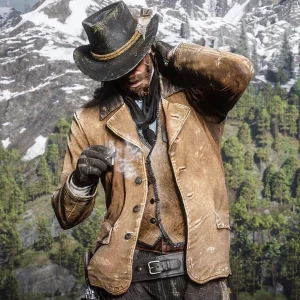 Red Dead Redemption 2 Arthur Morgan Jacket featuring a rugged Western-inspired design based on the iconic video game character