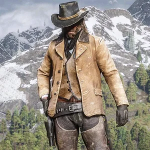 Red Dead Redemption 2 Arthur Morgan Jacket with a classic frontier silhouette and authentic cowboy-inspired fashion appeal