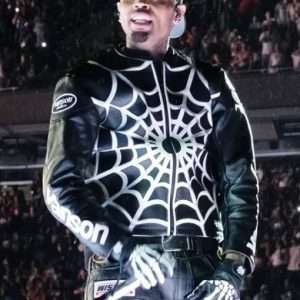 Spider-Man Chris Brown Leather Jacket