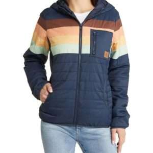 Last Seen S01 Felix Cameron Multicolor Striped Puffer Jacket colorful striped fashion apparel