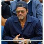 US Open 2026 Brad Pitt Navy Blue Shirt